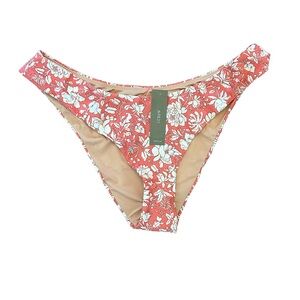 NWT J.Crew Curved-Waist Cheeky Bikini Bottom in Tossed Floral Size Medium